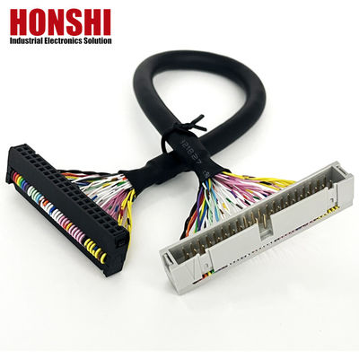 UL20276 Gecertificeerde 40P Shielded Ribbon Cable PLC Connection IDC to Box Header Flat Cable