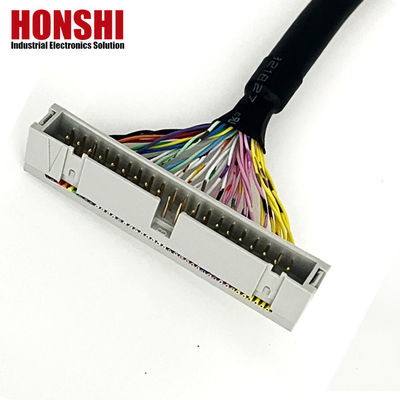 UL20276 Gecertificeerde 40P Shielded Ribbon Cable PLC Connection IDC to Box Header Flat Cable