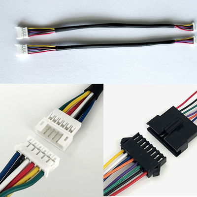 UL1007 Draadharness Assembly 2 Pin 6 Pin 8 Pin Custom Electrical Cable Assemblies