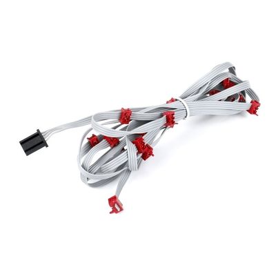 8 pin 10 pin mannelijke platte kabel assemblage IDC lintkabel rood micro match connector