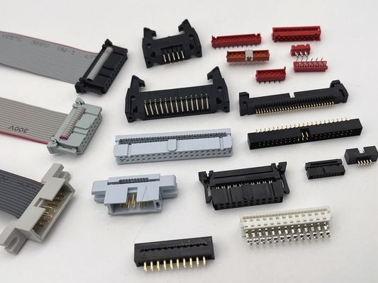 8 pin 10 pin mannelijke platte kabel assemblage IDC lintkabel rood micro match connector