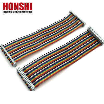 2.54mm IDC tot IDC elektrische platte kabel 40 pin veelkleurig lintkabel voor auto's
