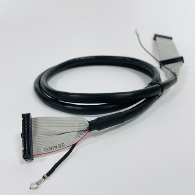 Auto IDC Flat Ribbon Cable 2,54 mm Pitch Isolatie Materiaal PVC Polyester