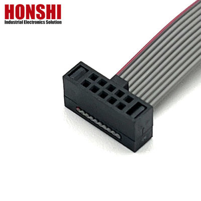 10 pin grijs vlakke kabel connector lint pitch 1.27mm IDC kabel 10u "goud