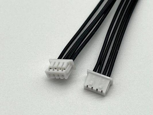 2.54mm Pitch 4 Pin Dupont kabel assemblage UL1007 24awg Zwart aangepaste lengte