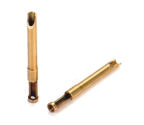 Goudgeplatteed Messing CNC-bewerkte pinnen Hoogprecisie Koperen Pin Connector