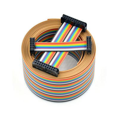 Custom 2.54mm 12 Pin Ribbon Cable IDC Socket UL2651 28AWG Flat Wire Assembly