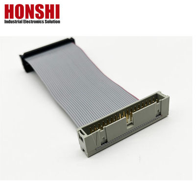2.54mm IDC Socket To Male Connector 2 rij 14 contacten Flat Ribbon Cable Assembly