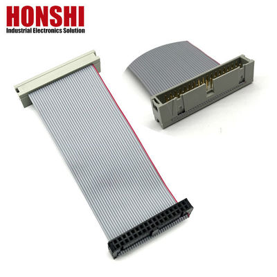 2.54mm IDC Socket To Male Connector 2 rij 14 contacten Flat Ribbon Cable Assembly