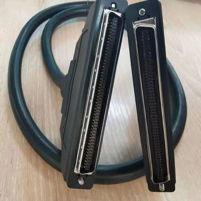 HPDB 100 Pin MDR Connector SCSI Kabel Assemblage Zwarte draad Met Messing Contactmateriaal