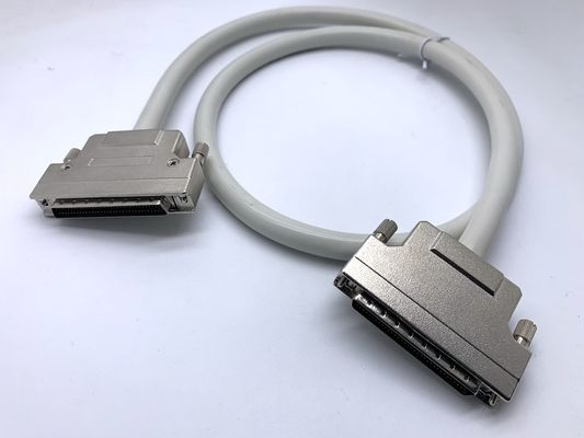 HPDB 100 Pin MDR Connector SCSI Kabel Assemblage Zwarte draad Met Messing Contactmateriaal