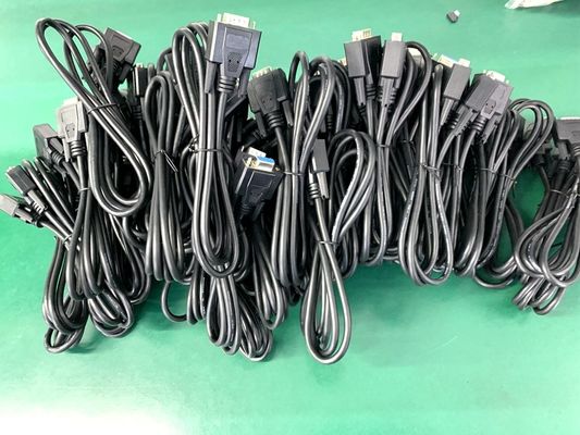 Custom D Sub Cable 13W3 Power Connector Shielded DB9 DB15 Man tot Vrouw Cable