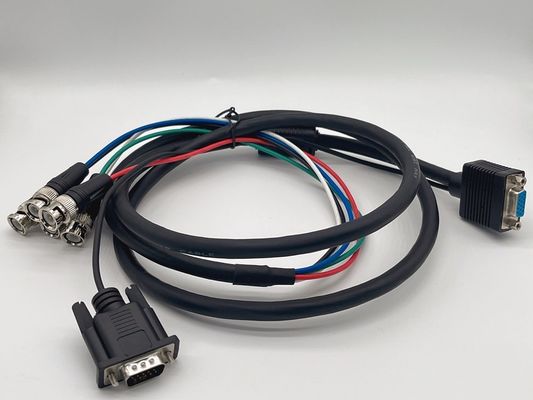 Custom D Sub Cable 13W3 Power Connector Shielded DB9 DB15 Man tot Vrouw Cable
