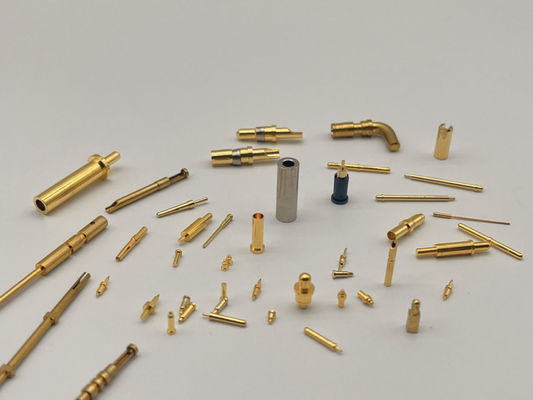 Custom Messing Bewerkte Pins Pad SMT Type Gold Plating 1.5mm Man Voor verbindingen