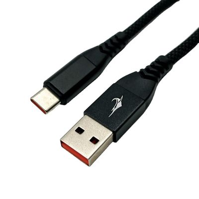 1m zwarte USB-gevormde kabel assemblage UL2725 28Awg voor snelle data synchronisatie en opladen