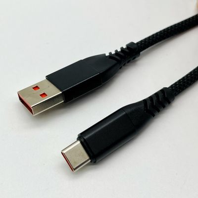 1m zwarte USB-gevormde kabel assemblage UL2725 28Awg voor snelle data synchronisatie en opladen