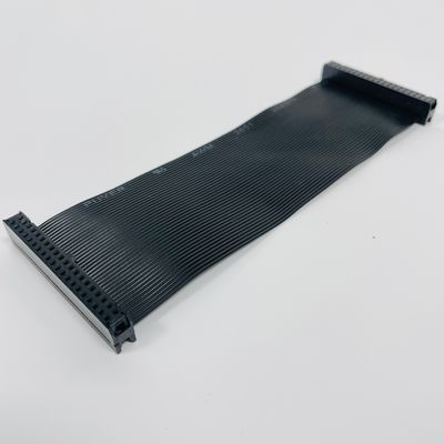 Op maat gemaakte 2,54 mm zwarte platte kabel 6 pin - 64 pin IDC Flat Ribbon Cable Assembly