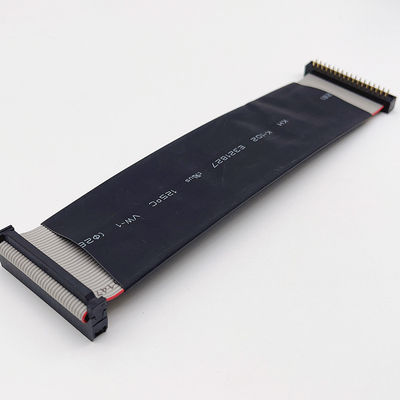 Op maat gemaakte 2,54 mm zwarte platte kabel 6 pin - 64 pin IDC Flat Ribbon Cable Assembly