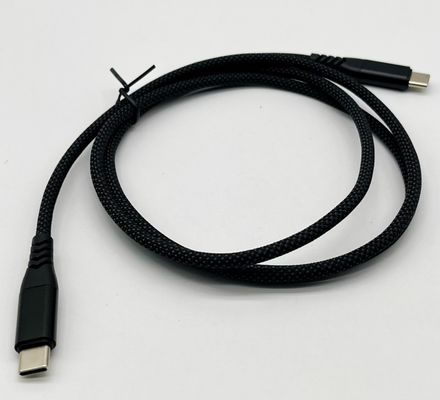Zwarte UL2725 USB-kabel type C USB 2.0 een mannelijke connector met vergulde