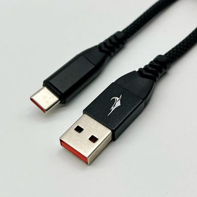 Zwarte UL2725 USB-kabel type C USB 2.0 een mannelijke connector met vergulde