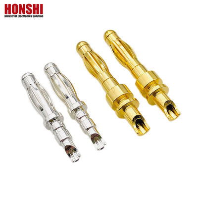 Banana Plug Precision Bewerkte Multilam Pin Contact 4mm Solder Cup Terminatie