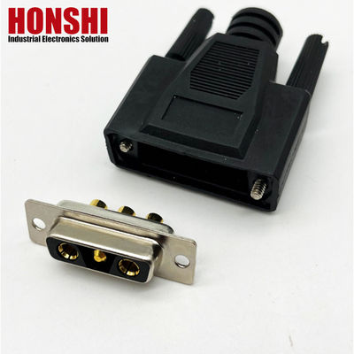 3V3 30A Solder Type Male D Sub Connector Met Messing Goud geplatte contactmateriaal
