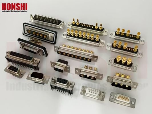 3V3 30A Solder Type Male D Sub Connector Met Messing Goud geplatte contactmateriaal