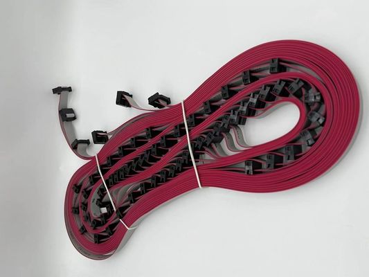 Op maat gemaakte 6 Pin - 64P IDC Flat Cable Assembly 2.54mm Pitch ribbon kabel