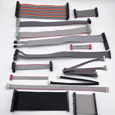 Op maat gemaakte 6 Pin - 64P IDC Flat Cable Assembly 2.54mm Pitch ribbon kabel
