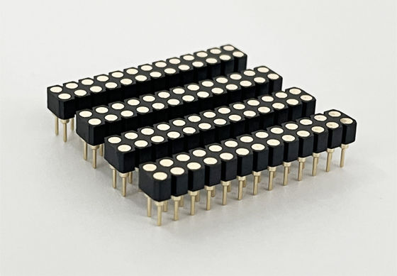2.54mm Dual Row PCB H3.0mm 7.4mm Rechte Messing Bewerkte Ronde Vrouwelijke Kopverbinding