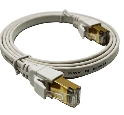 Aangepaste witte 1m Cat8 Ethernet kabel voor netwerkverbinding Rj45 connector Lan kabel