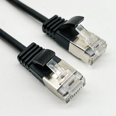 0.5m - 20m Zwarte RJ45 Ethernet kabel Ronde Cat7 patch kabel Op maat