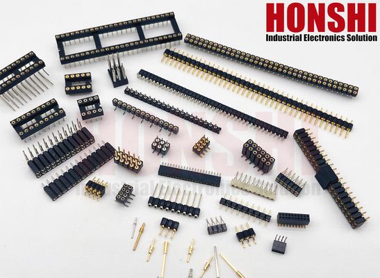 1.27mm Bewerkte vrouwelijke kop H4.1 Ronde enkele rij rechthoekige speldkop Vrouwelijke