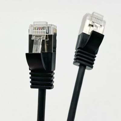 Op maat gemaakte zwarte gevormde kabel assemblage RJ45 Cat7 Ethernet patch kabel 8P8C connector kabel