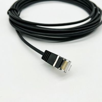 Op maat gemaakte zwarte gevormde kabel assemblage RJ45 Cat7 Ethernet patch kabel 8P8C connector kabel
