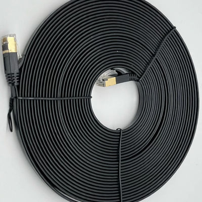 Op maat gemaakte zwarte gevormde kabel assemblage RJ45 Cat7 Ethernet patch kabel 8P8C connector kabel