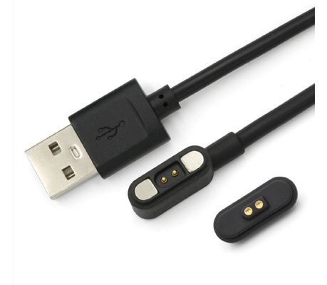 Hoogstroom 3.0a oplaadkabel USB 2 pin Circulaire oplaad adapter Magnetische Pogo pin