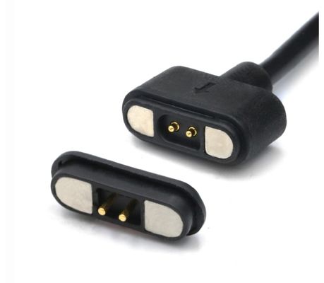 Hoogstroom 3.0a oplaadkabel USB 2 pin Circulaire oplaad adapter Magnetische Pogo pin