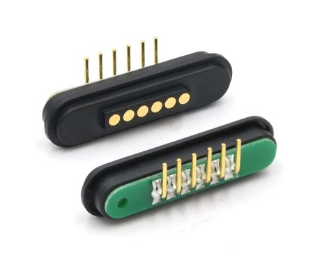 Magnetische aansluiting 6 polen Pogo Pin 3a Veerbeladen Waterdichte Power Charging Connector