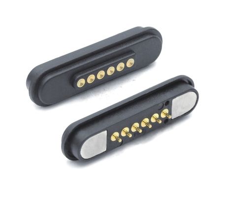 Magnetische aansluiting 6 polen Pogo Pin 3a Veerbeladen Waterdichte Power Charging Connector