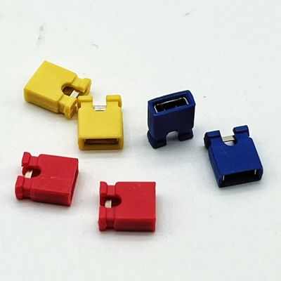 3A-5A 2.54mm Pitch Mini Jumper Hoogte 6.0mm Rood Blauw Geel Zwart met Open Formulier Kap