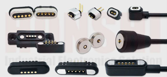 Hoogstroommagnetische Pogo Pin Connector 1A 2A 3A 5A 10A met veerbelasting