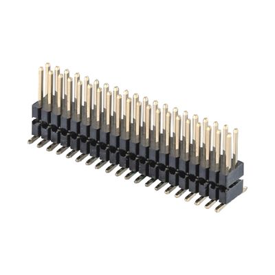 1.27mm Pitch Right Angle Board To Board Connector 2 - 50 Pin Messing Pin Header Connector