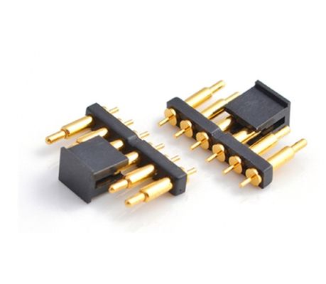 Op maat gemaakte 2,54mm Pitch Male 6 Pin 1,5mm PCB Connector Spring Loaded Pogo Pin Connector