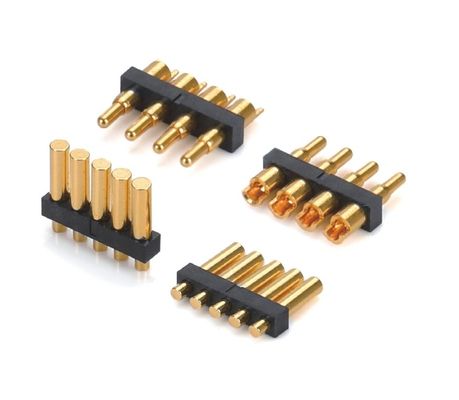 DC12V Pogo Pin Connector 2.54mm 2pin Man met Cap Pogopin Single Row Right Angle Dip