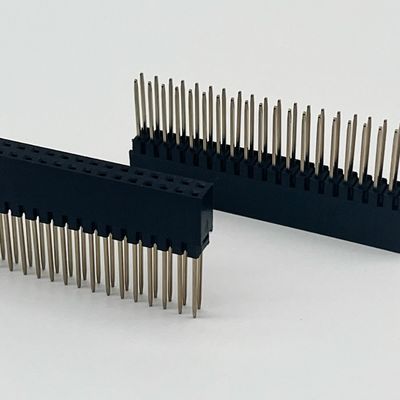 2.54mm Pitch Female Header Connector 8.5mm Hoogte Dubbele rij 180 graden onderdompeling Voor pcb