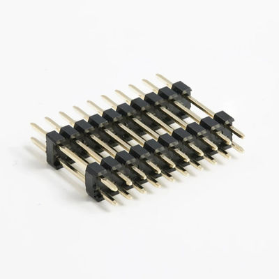 Op maat gemaakte 2,54 mm Pitch Pin Header Connector Dual Row 20 Pin 80 Pin Straight Dip