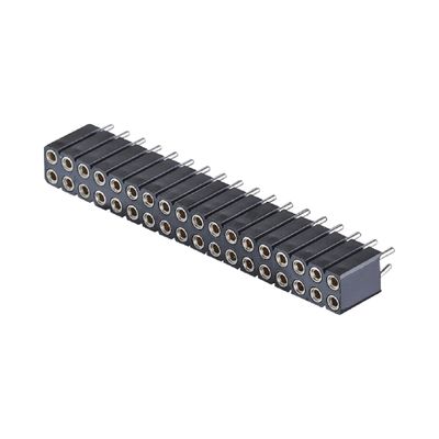 PCB-connector Bewerkte vrouwelijke kop 2.54mm H7.0mm Rechte hoek Dubbele rij 2-80Pin