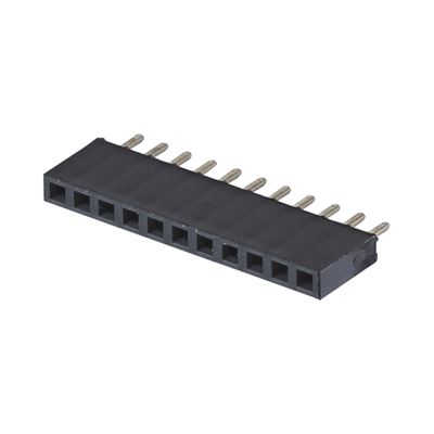 Vrouwelijke kop aansluiting 1*40 PA6T Zwarte rechthoek aansluiting 2,54 mm Pitch H8,5 mm