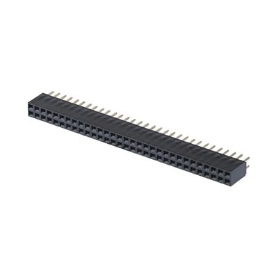 Vrouwelijke kop aansluiting 1*40 PA6T Zwarte rechthoek aansluiting 2,54 mm Pitch H8,5 mm